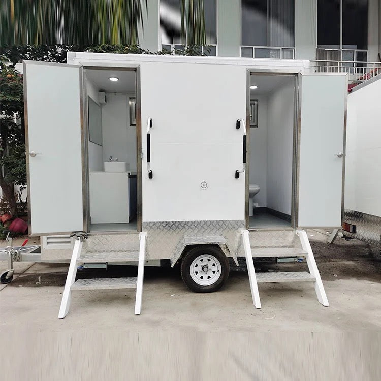 Outdoor Mobile Toilets With Shower Portable Container House Toilet Trailer European American Japanese Style WC