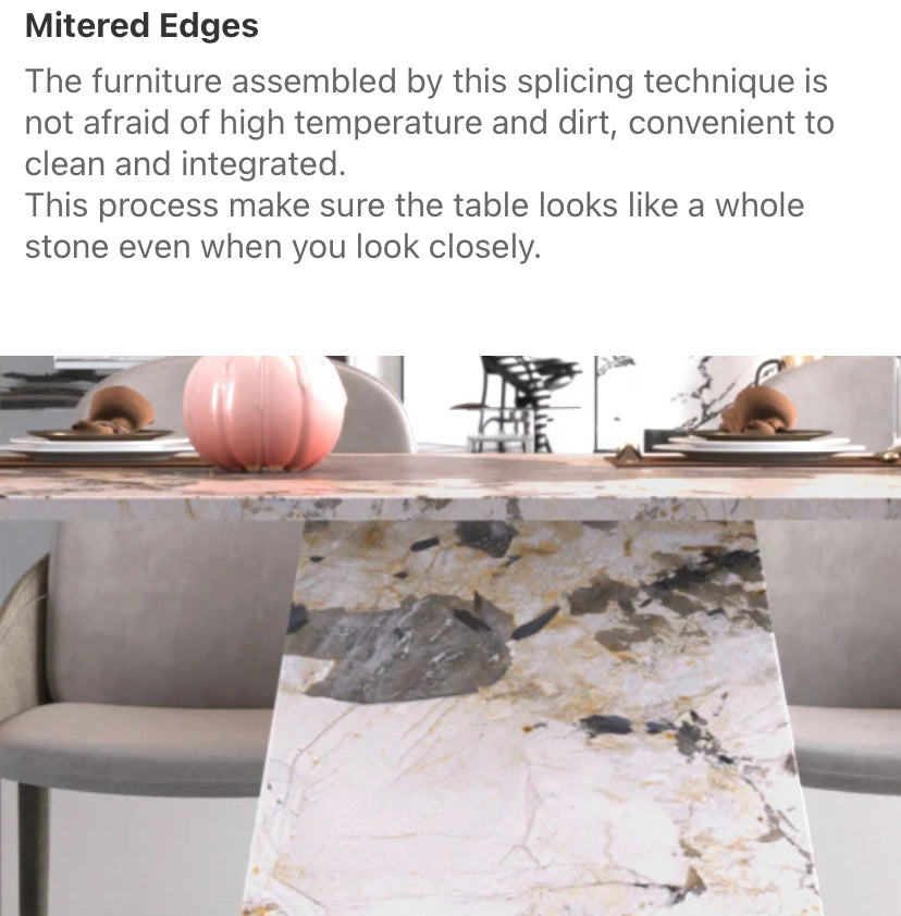 Modern Dinning Room Table Living Room Square Shape Marble Dining Table Home Furniture