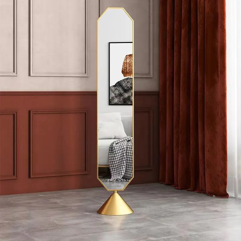 Modern Design Rotatable Mirror Customized Shaped Standing Full Length Body Bathroom Wall Mirror