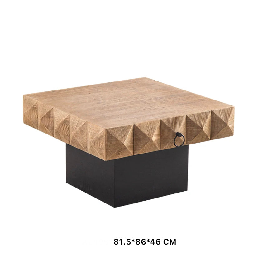 Modern Tea Coffee Table Living Room Furniture Square Wooden Top Accent Tables