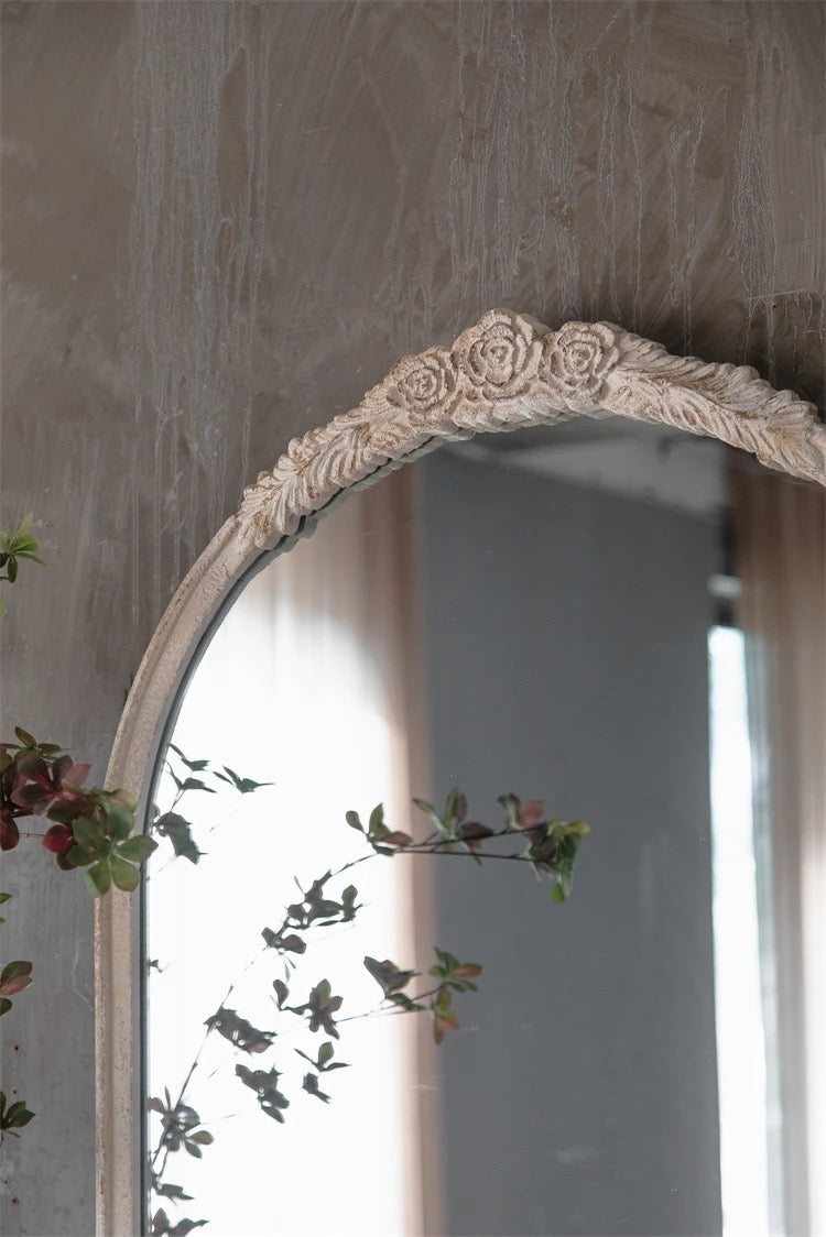 Decorative Antique Wall Mirror Hallway, Living Room, Bedroom Rectangular Distressed Wood Frame Wall Art Mirrors