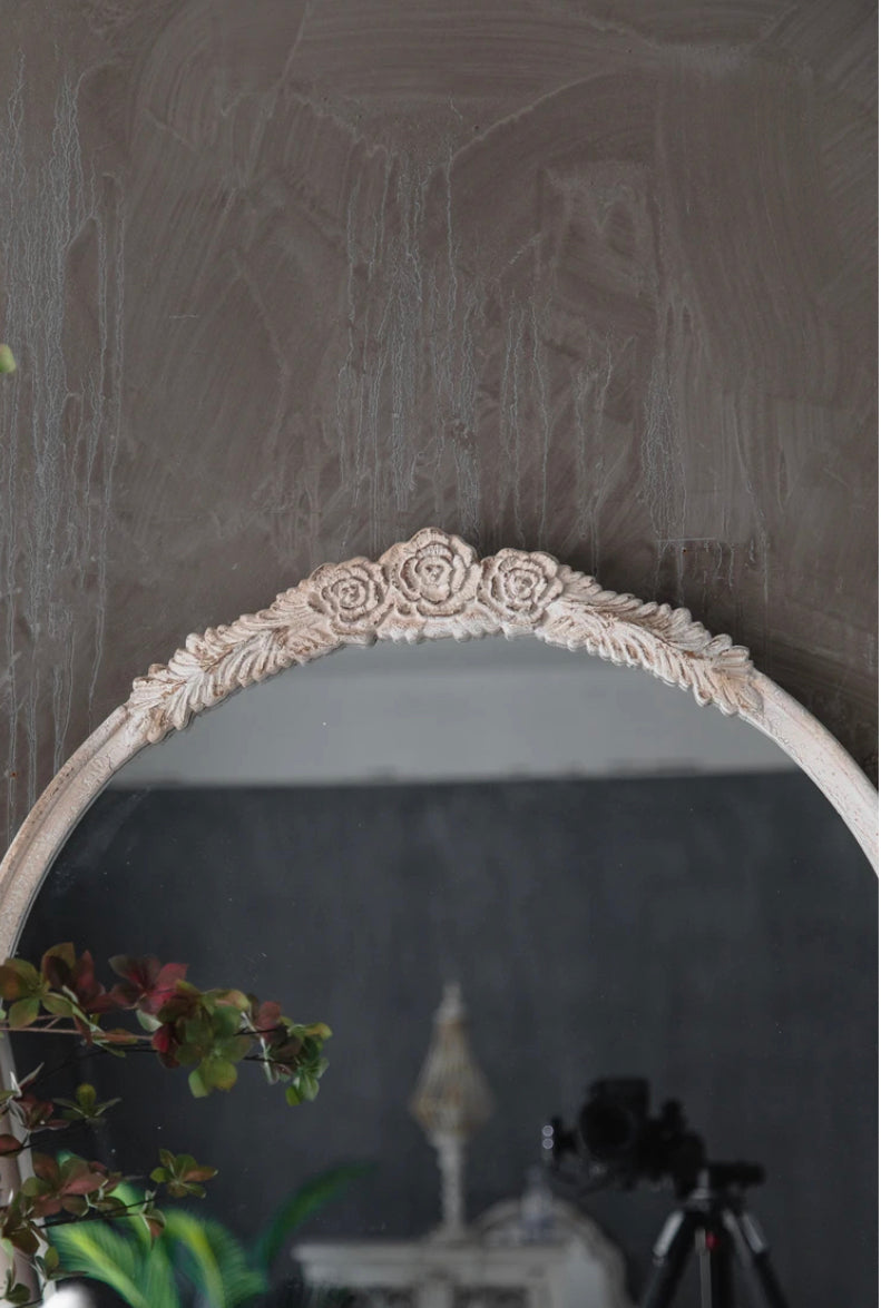 Decorative Antique Wall Mirror Hallway, Living Room, Bedroom Rectangular Distressed Wood Frame Wall Art Mirrors