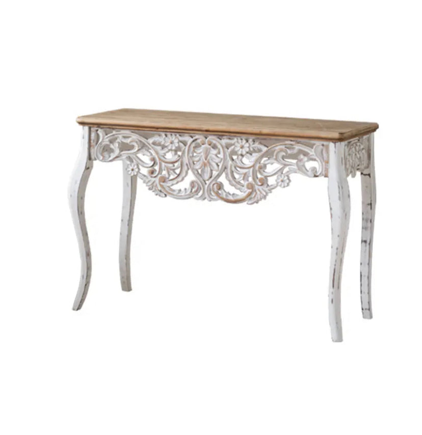 French Style Rectangular Shaped Accent Table Living Room Furniture Rustic Hallway Table