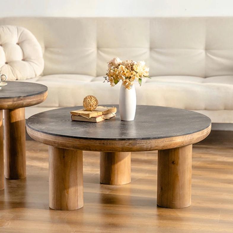 Retro Design Modern Furniture Living Room Solid Wood Accent Table Coffee Tea Tables