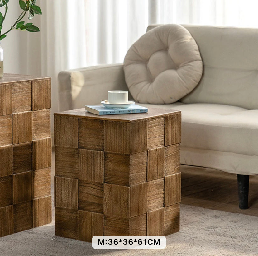 Nordic Living Room Coffee Tea Table Modern Furniture Square Wooden Center Accent Table