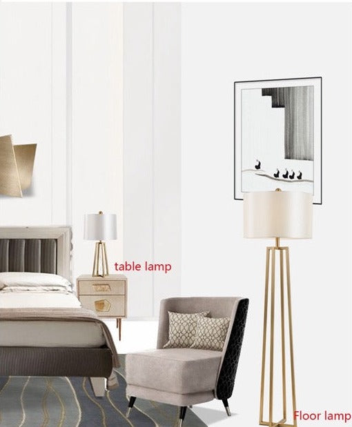 Modern Design Gold Iron Led Standing Floor Lamp Home, Hotel Living Room, Bedroom Floor Lamps