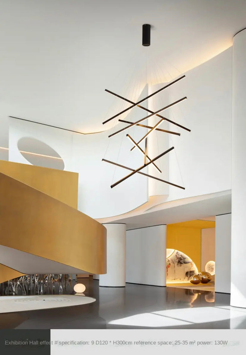 Modern Design Dining Room Staircase Decoration Chandelier Art Chaos Piano Keys Genesis Pendant Light