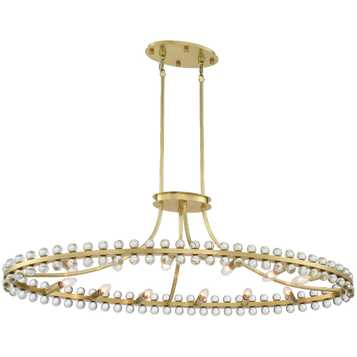 Modern Chandelier Indoor Staircase, Living Room, Dining Room Brass Round Crystal Pendant Lighting