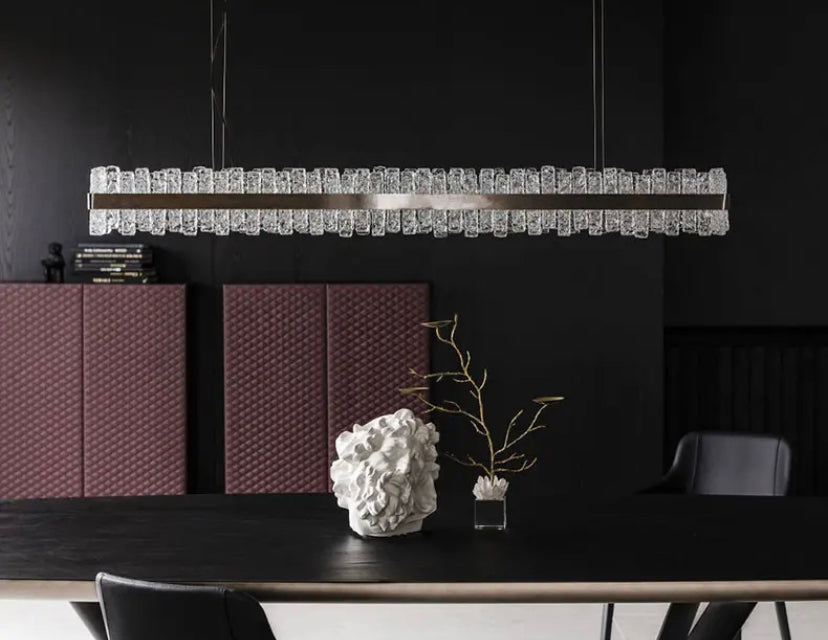 Modern Crystal Chandelier Home Living Room, Dining Room LED Lighting Gold Black Chandelier