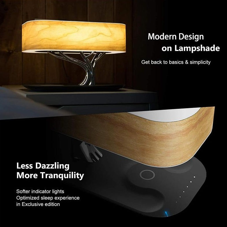 Led Lamp Bluetooth Speaker Phone Charger Wireless Desk Lamp