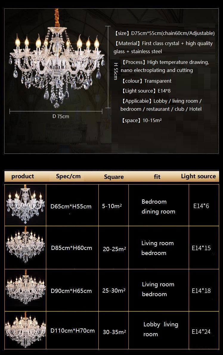 Chandelier Modern Crystal Lustres Home Decoration Lighting Lamps Chandeliers