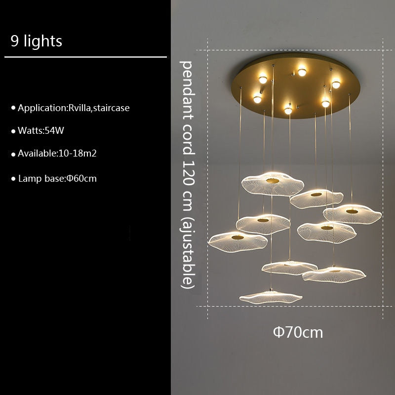Pendant Light Bubble LED Lotus Leaf LED Lights Acrylic Hanginglamp