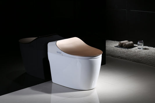 Bathroom Toilet S-trap Ptrap Intelligent WC Elongated Remote Controlled Smart Bidet Toilette