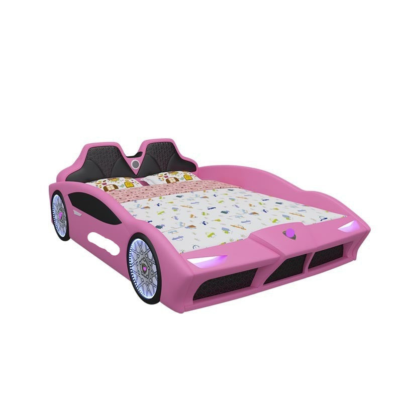 Lit enfant garçon lit simple 1.5 petit lit en bois massif dessin animé lit de voiture de sport