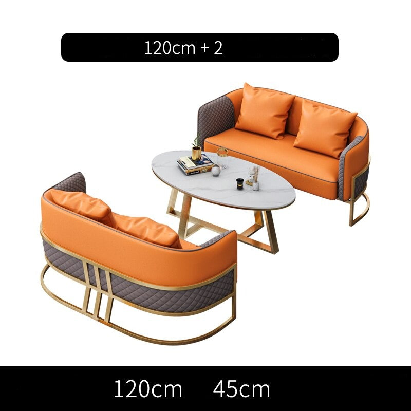 Sofa Sets Nordic Living Room Hotel Lobby Leisure Table Sets 