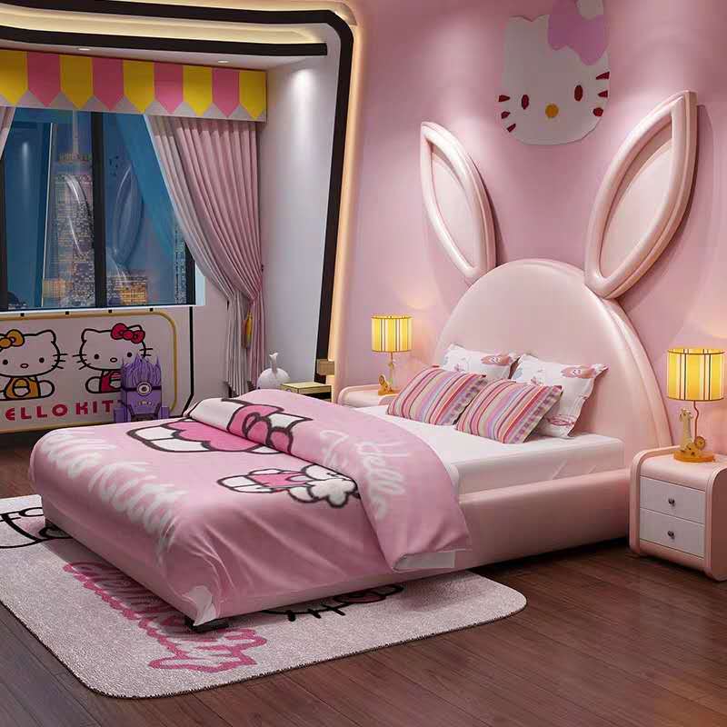 Kids Bed 1.5m 1.8m Double Leather Bed