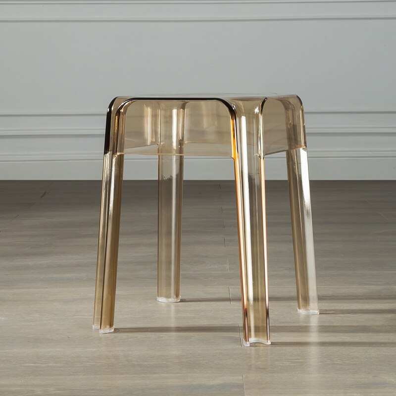 Ghost Chairs Nordic Square Creative Transparent Cristal Acrylique Tabouret