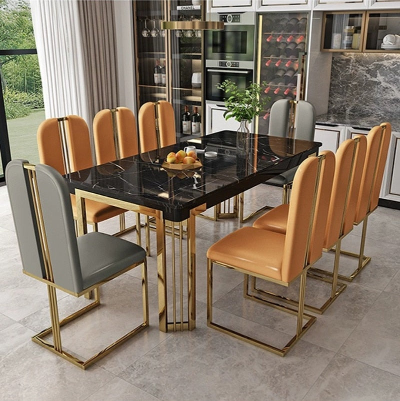 Dining Table Set Minimalist Modern Esstisch Set Nordic Italian Marble Dining Tables Sets