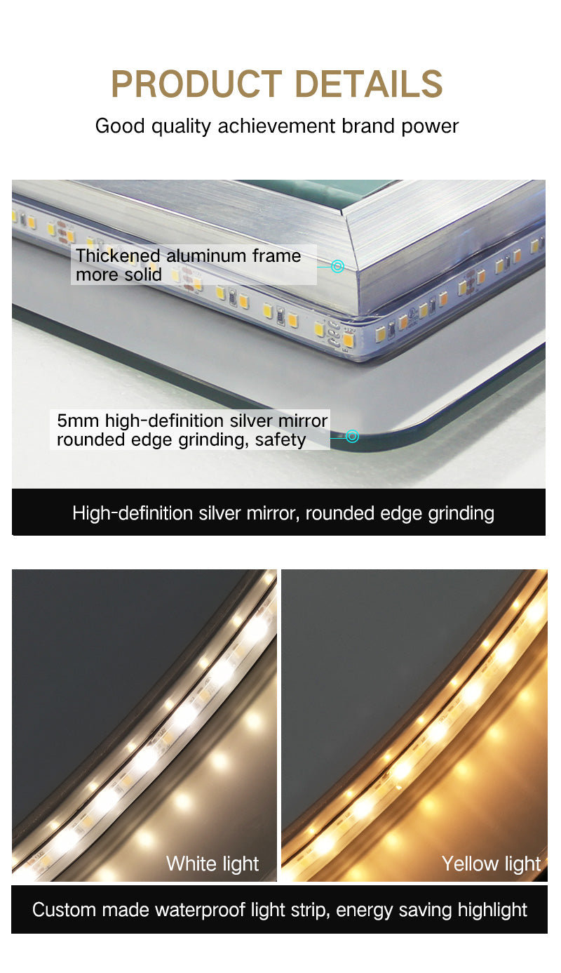 Smart Mirror Intelligenter LED Badezimmerspiegel / Intelligent LED Bathroom Mirror