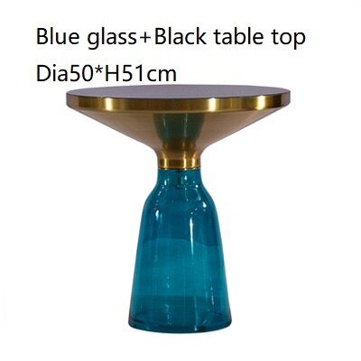 Mesa auxiliar Couchtisch de vidrio redonda de diseño clásico Mesas de vidrio de café de lujo