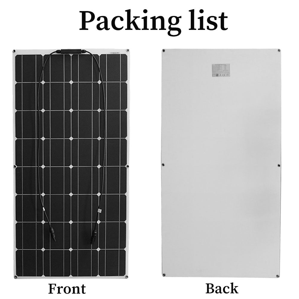 Panel Solar Kit Energético Completo Fotovoltaico Conjunto Flexible Batería Cargador Autocaravana