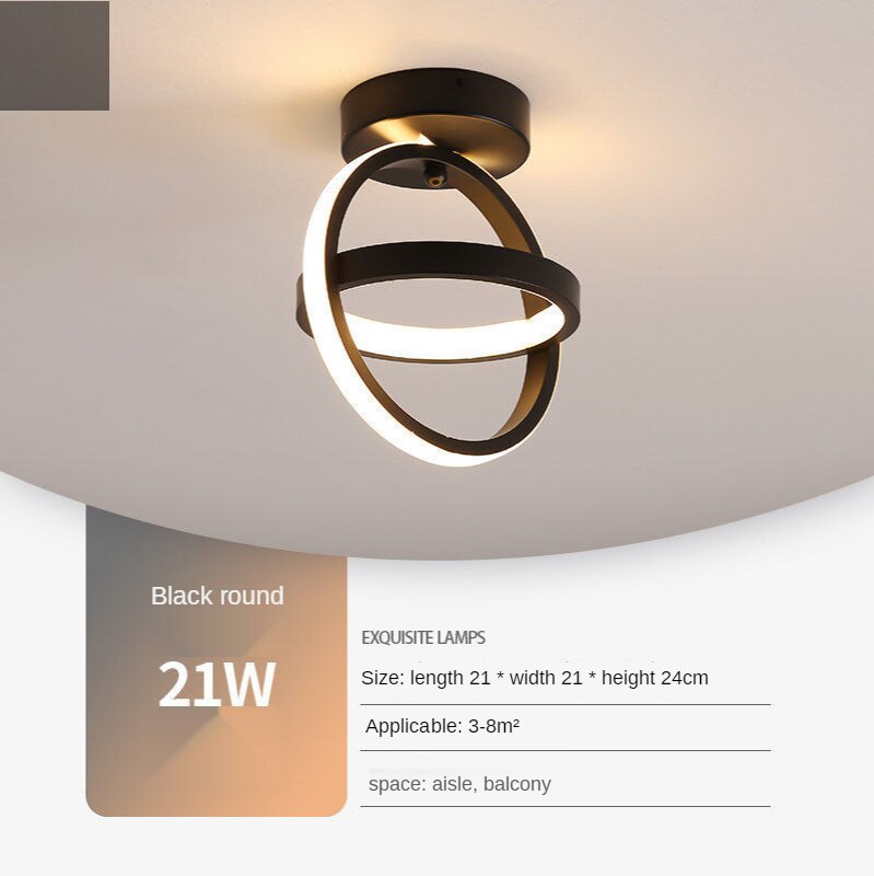 Plafonnier nordique minimaliste anneau luminaire plafonniers d'intérieur