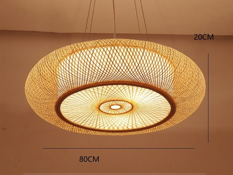 Pendant Light Bamboo Hanging Cover Wood Pendant Lights