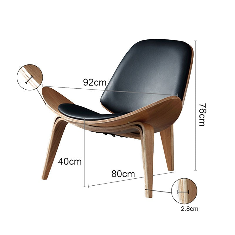 Panton Chair Three-Legged Shell Chair Ash Plywood Fabric Upholstery Furniture Modern Lounge Chair Replica
