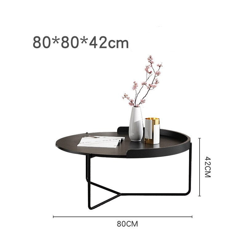 Coffee Table Nordic Solid Wood Couchtisch Luxury Wrought Iron Round Tisch Small Drawer Tables