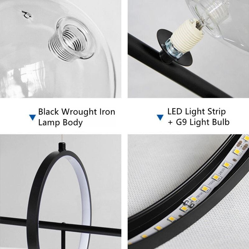 Vintage LED Pendant Lamp Industrial Modern Black Pendant Lighting