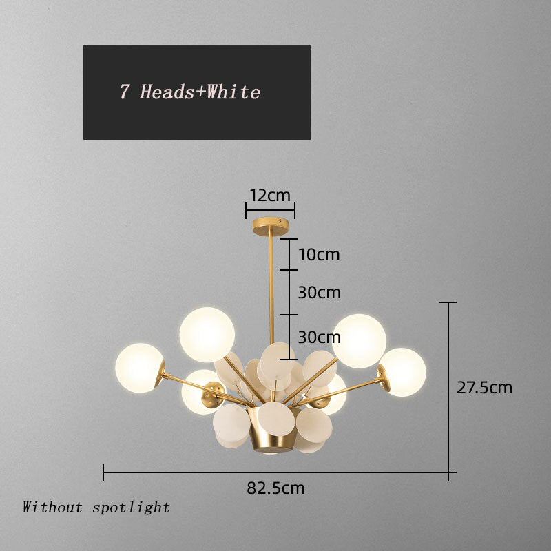 Chandelier Concise Warmth Glass Dinging Room Nordic Design Chandeliers