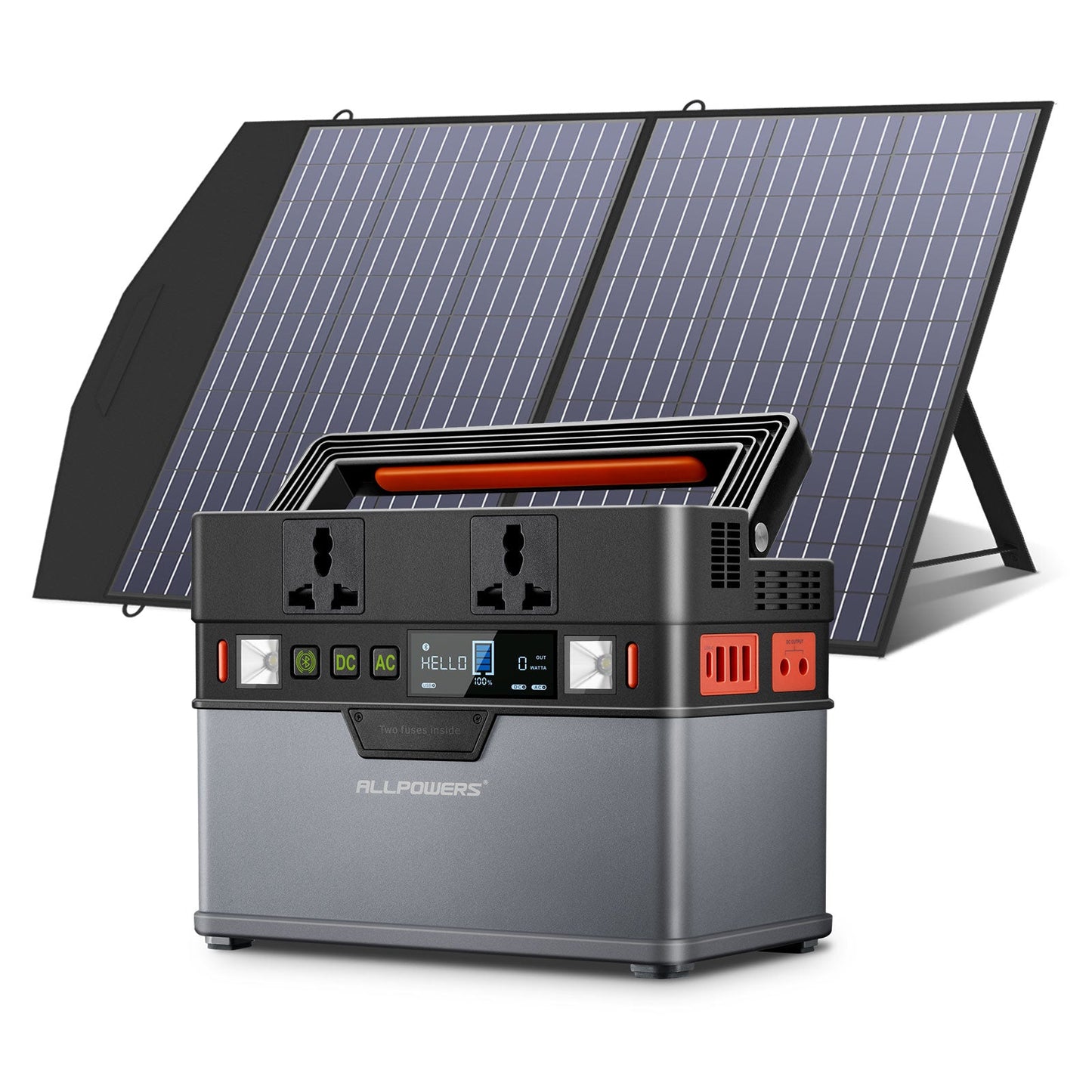 Power Banks Portable Power Solar Generator Pure Sine Wave AC Outlet 18V Solar Panel