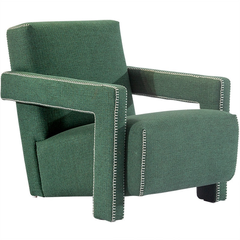Armchair Wooden Frame Living Room Sessel Corner Single Seat Accent Tub Fabric Chairs