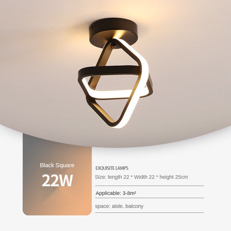 Lámpara de techo, accesorio de iluminación de anillo minimalista nórdico, luces de techo para interiores