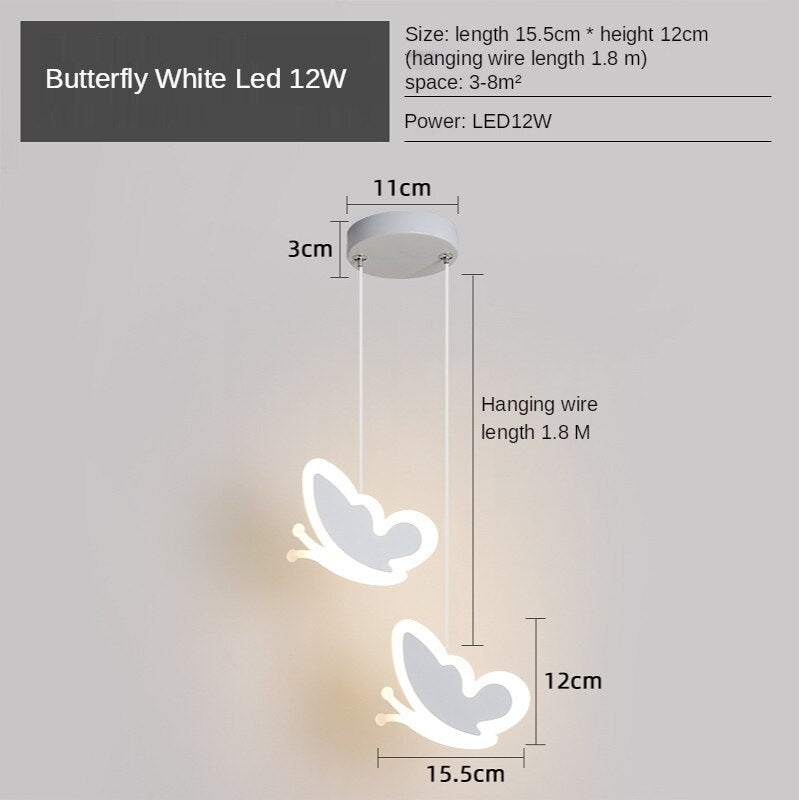  Modern LED Butterfly Flower Shape Room Hanging Pendant Lights
