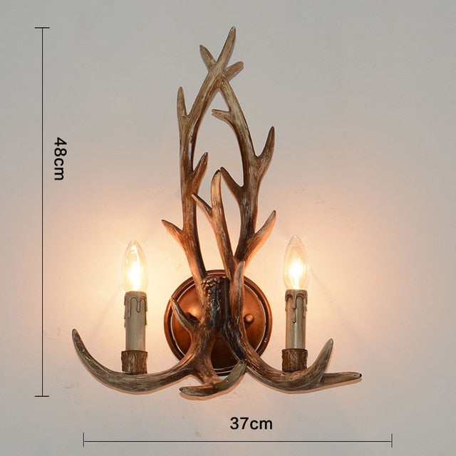 Chandelier American Country Antler Candle Antler Lighting LOFT Resin Deer Horn Chandeliers