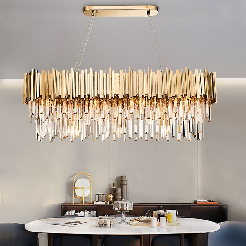 Chandelier Dining Living Room Gold Metal Pendant Hanging Lights Chandeliers 