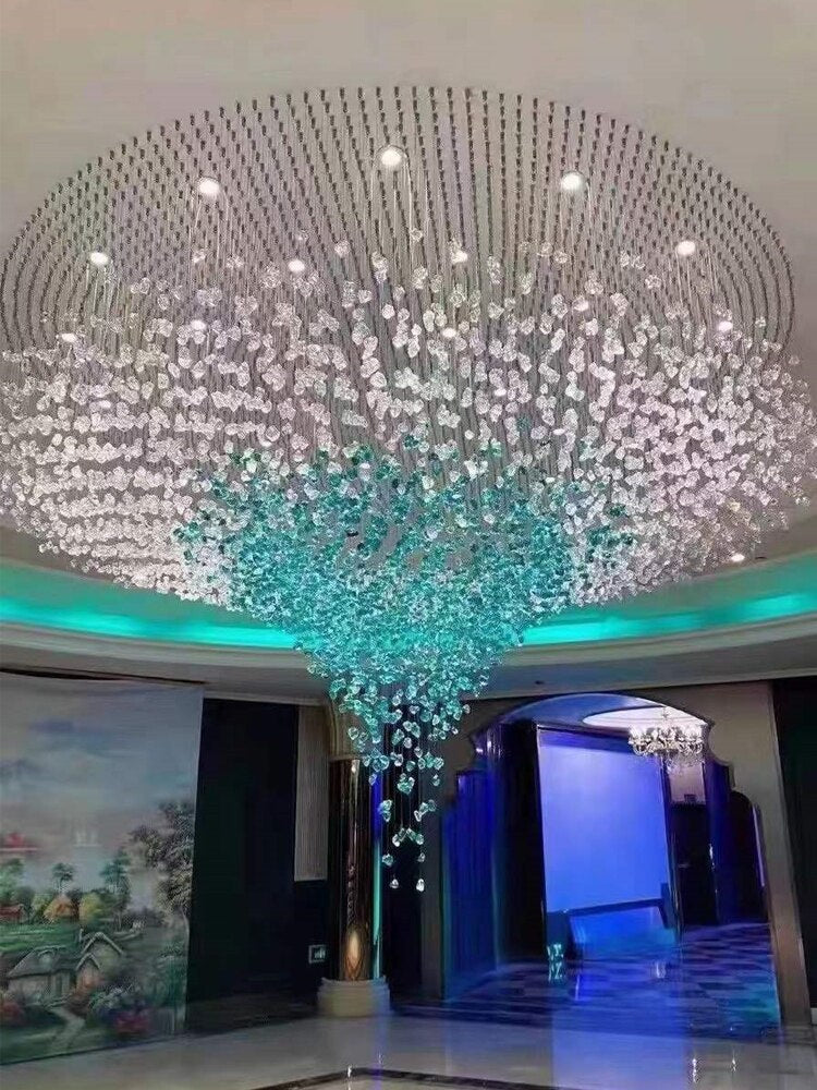 Chandelier Living Room Lobby Creative Crystal Lights Stone Fixture Color Cristal Lustre Chandeliers