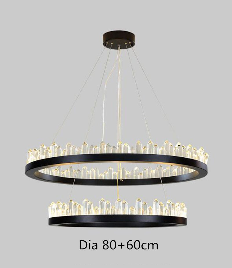 Lámpara colgante Manggic moderna lámpara colgante de cristal LED nórdica Leuchter