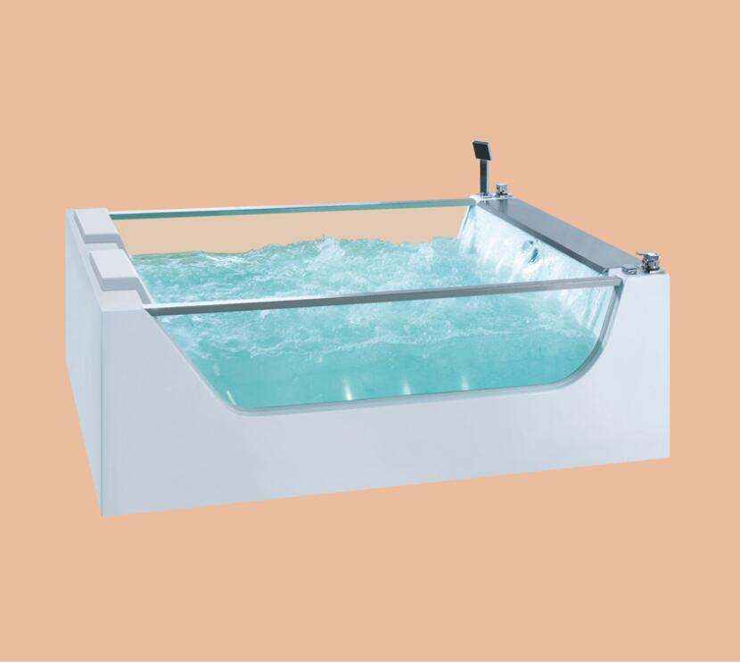 Bathtub Bathroom Whirlpool Badewanne Acrylic Surf Hydromassage Double Side Glass Bathtubs