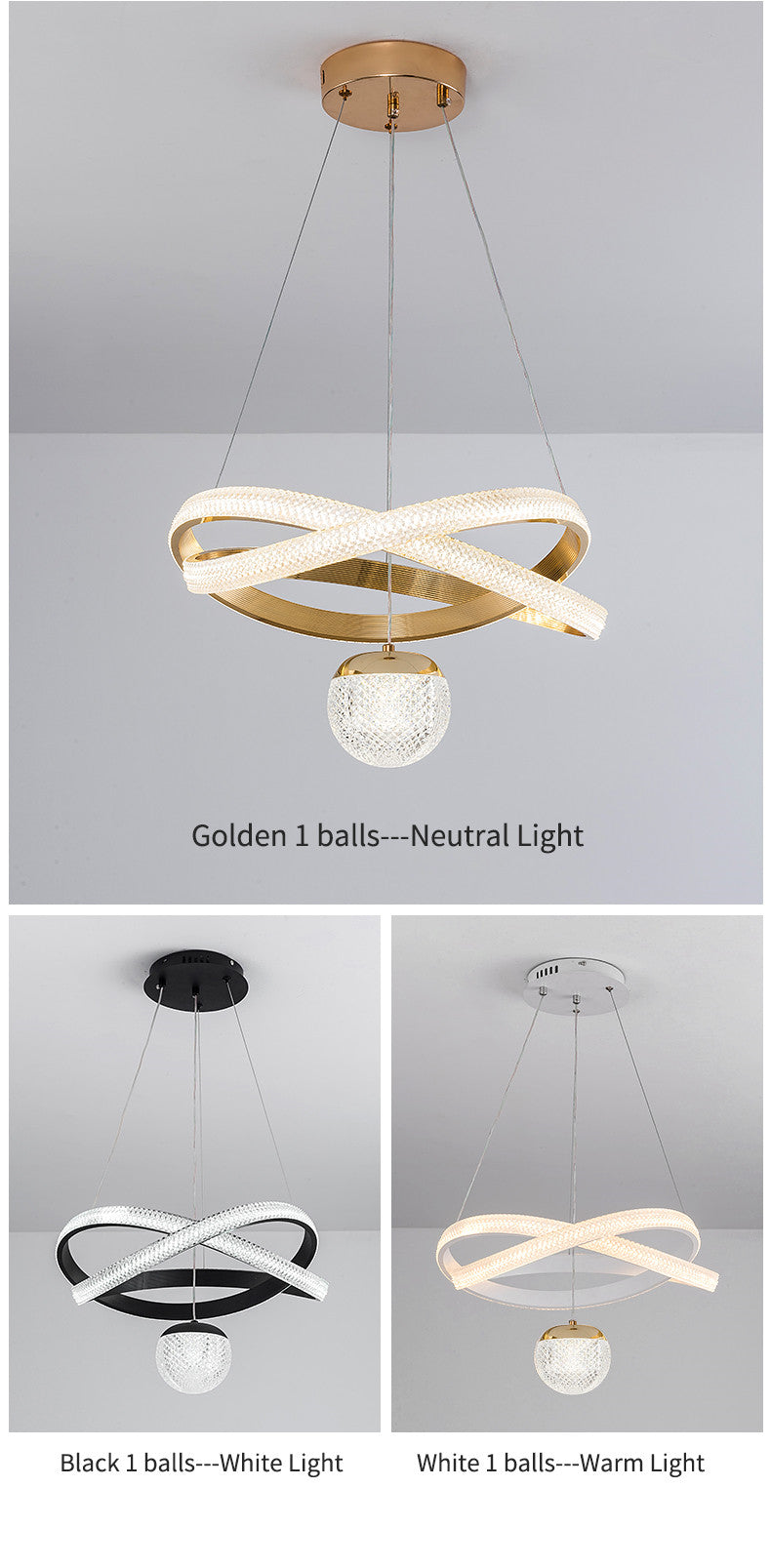Lustre Art minimaliste trois têtes lampe de salle à manger nordique lustres