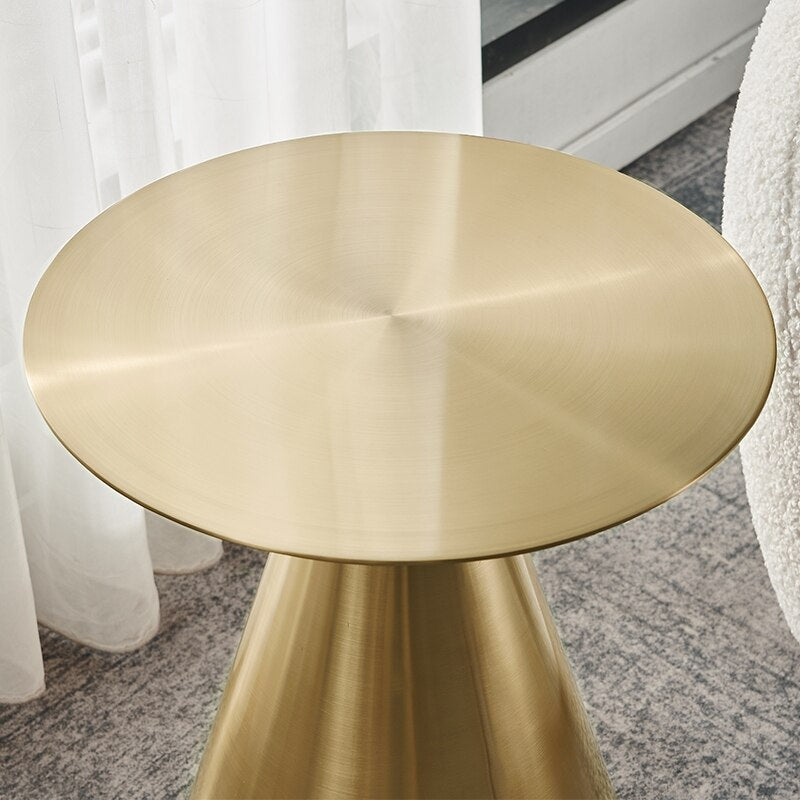Round Table Nordic Style Metal Tea Couchtisch Living Room Shining Gold Corner Side Table