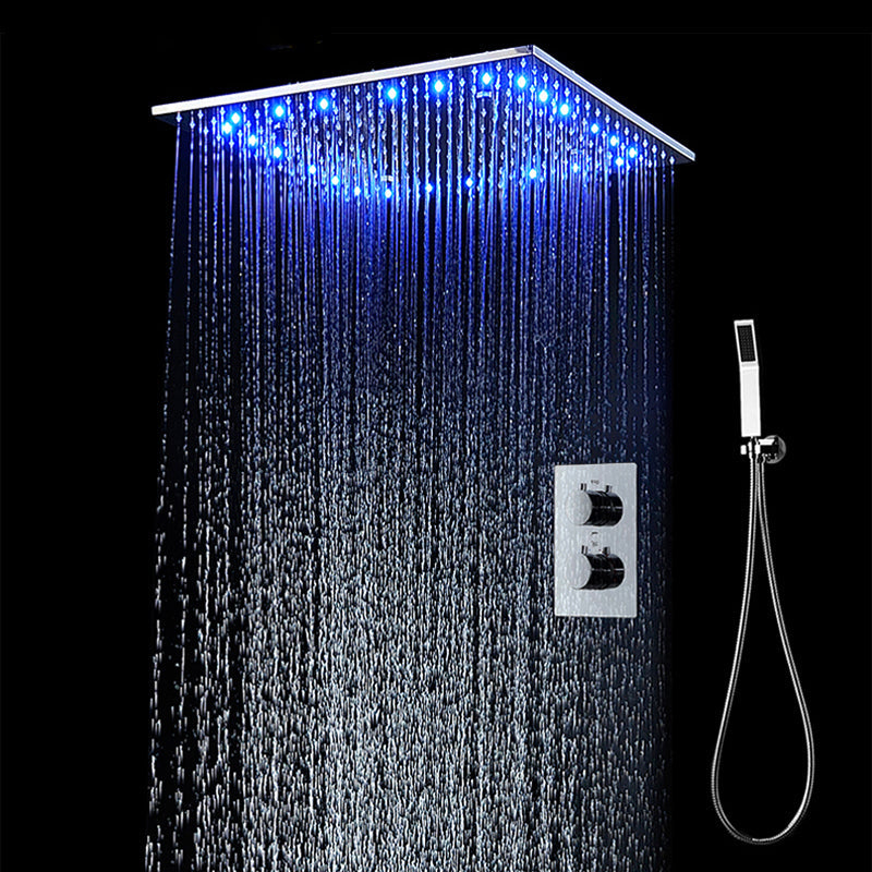 Systèmes de douche Robinet de douche LED Duscharmatur Sanitärkeramik LED Duschkopf Temperatur mit Licht