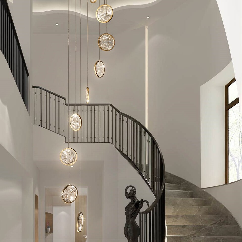 Chandelier Led Gold/Black Dining Room Hanging Lamp Crystal Ring Design Bedroom Lighting Chandeliers