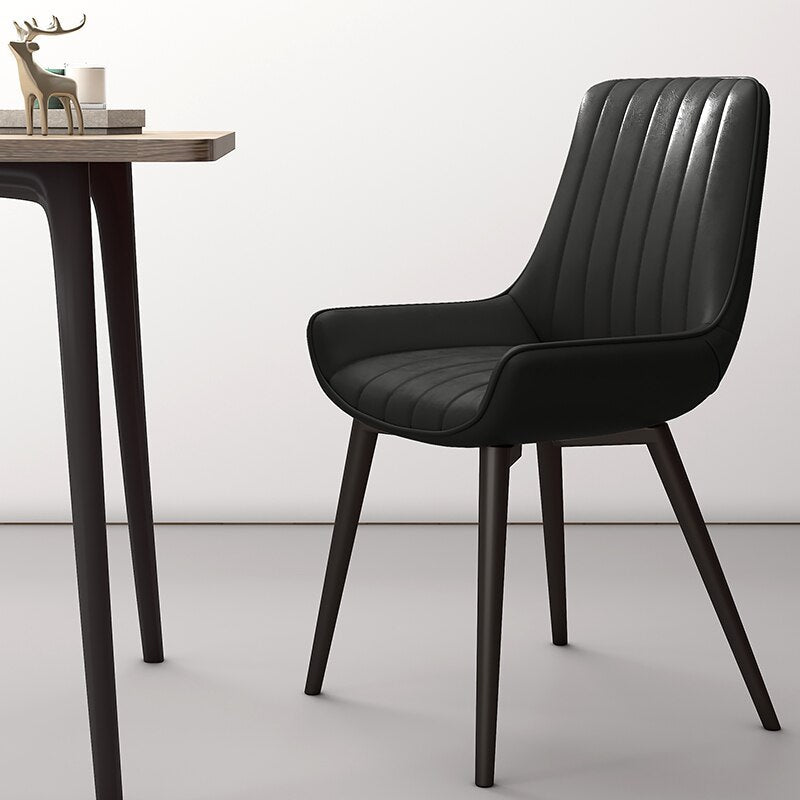 Round Chairs Modern Minimalist Dining Chairs Nordic Light Leather Round Chairs