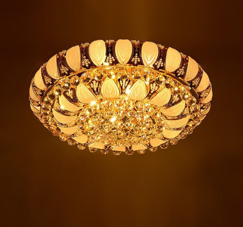 Chandelier Crystal Chrome Finish LED Ceiling Lamp Livingroom Bedroom Modern Lustre Chandeliers