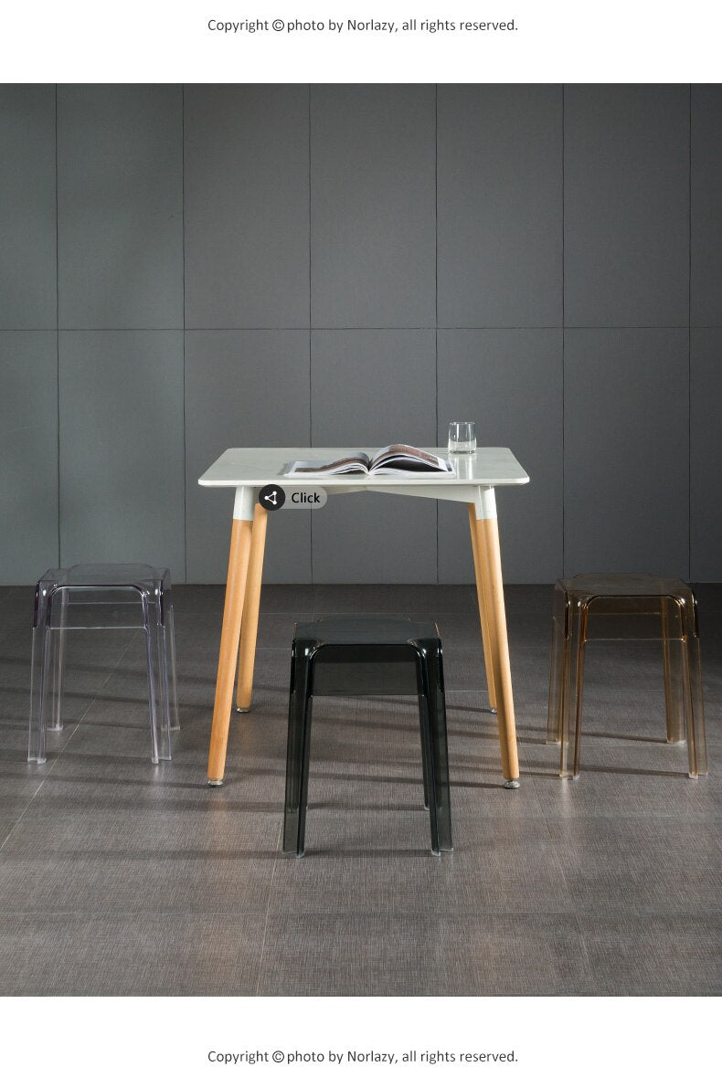 Ghost Chairs Nordic Square Creative Transparent Crystal Acrylic Stool