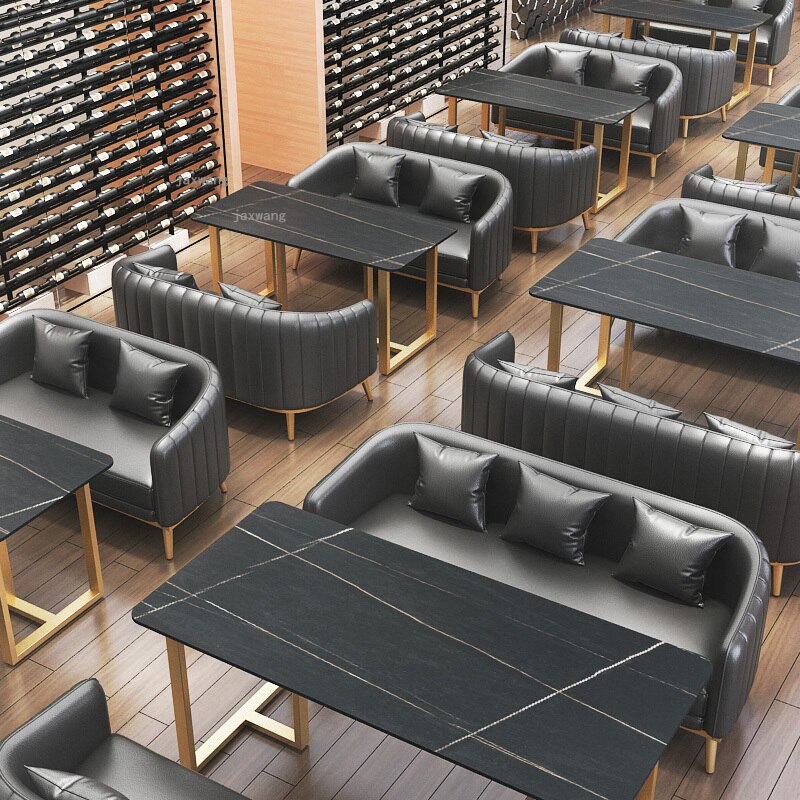 Kitchen & Dining Furniture Sets American Wood Sets Home Nordic Leather Living Room Restaurant Esstisch-Sets