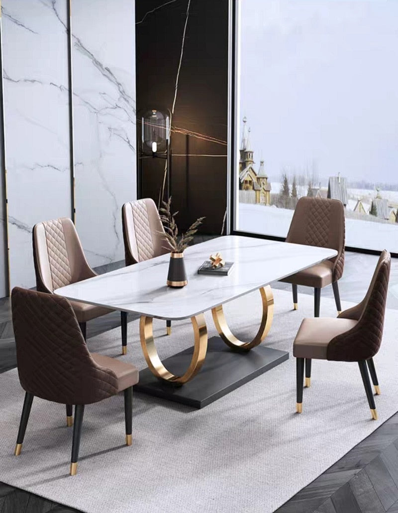Dining Chairs Sets Luxury Leather Minimalist Esszimmerstühle Modern Living Room Upholstery Chair Set