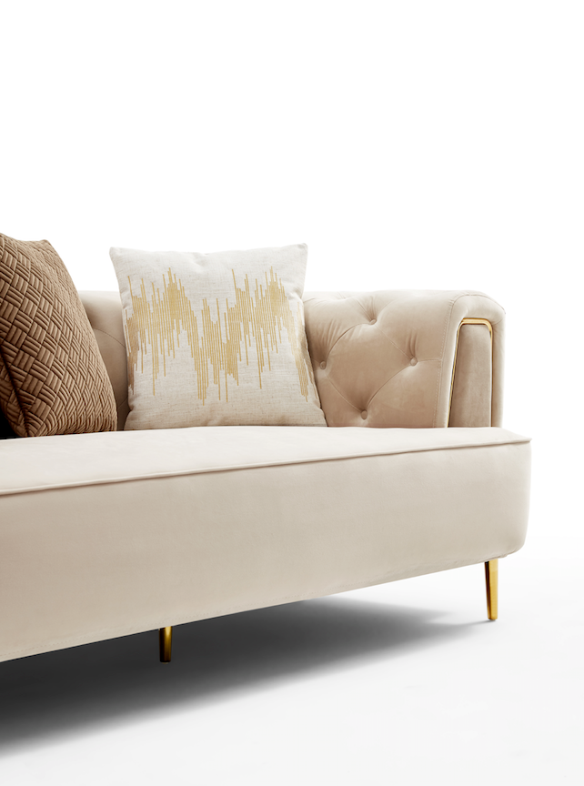 L Shaped Sofa Modern Velvet Tufted Sofas Fall Winter's Home Luxury Design